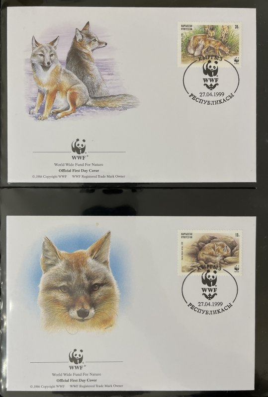 Tristan Angola China World Wildlife 1999 WWF FDC Covers(36) MK8258