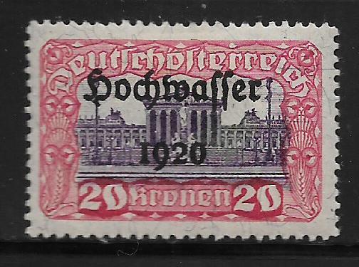 AUSTRIA, B49, MINT HINGED, TYPES OF AUSTRIA OVERPRINTED