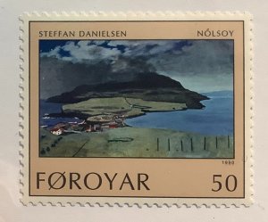Faroe Island 1990 Scott 212 MNH - 50o,   Island of Nolsoy by Steffan Danielsen