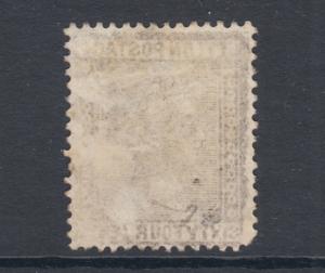 Ceylon SG 131, Sc 72, MLH. 1877 64c red brown QV, short corner perf.