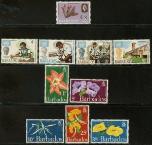 BARBADOS Sc#327, 344-52, 352a 1970 Three Complete Sets & 1 S/S OG Mint LH