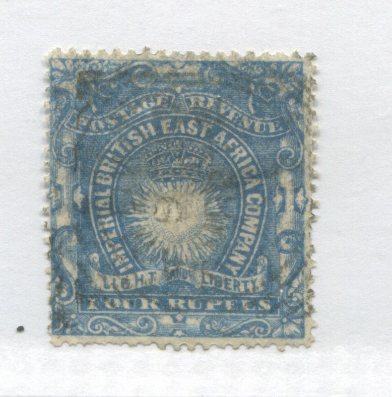 British East Africa QV 1890 4 rupees used