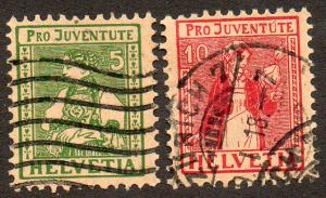 Switzerland  Scott  B8-B9  Used  Short set