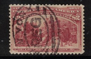 USA #242 Very Fine Used With NY Registered Cancel