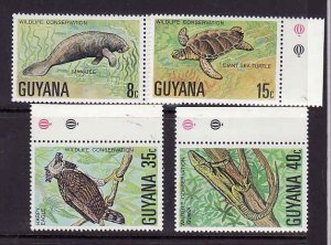 Guyana-Sc#267-70-unused NH set-Wildlife Protection-Birds-