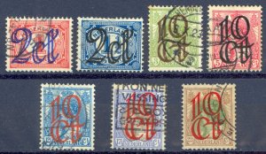 Netherlands Sc# 117-123 Used 1923 Overprints