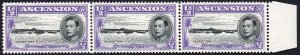 Ascension 1938-53 SG38bb 1/2d Torpedo Flaw perf.13 fine UM cat 155 pounds