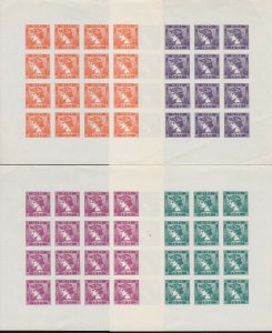 4 Austria 1933 WIPA Mercury Souvenir Sheets