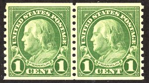 U.S. #597 MINT PAIR OG NH