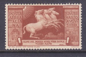 Italy C97 Mint OG 1937 80c Orange Brown Apollo's Steeds Airmail Issue Very Fine