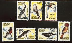 Nicaragua Scott C1172-1178 MNH** 1989 Bird set