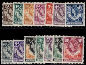 NORTHERN RHODESIA QEII SG61-74, 1953 complete set, M MINT. Cat £95.