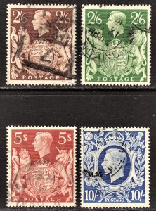 Great Britain Scott 249-50, 251A  F to VF used. FREE...