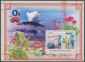 Togo 2011 MNH Environment Stamps Orchids Flowers Volcanoes Ozone Damage 1v S/S