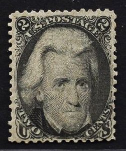 US Stamp #73 2c Black Jackson  MINT HINGED SCV $350