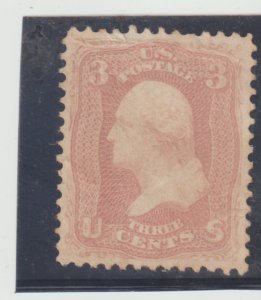 US Scott #65 Mint no Gum  1861 3c Washington Great Gentering