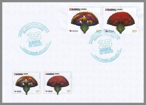 CAPE VERDE 2024 FDC 25. Abril 50 Years Democracy 2v #101a