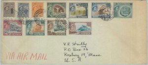 82284  - CYPRUS - POSTAL HISTORY -  LARGE Airmail Cover  to  USA 1956 