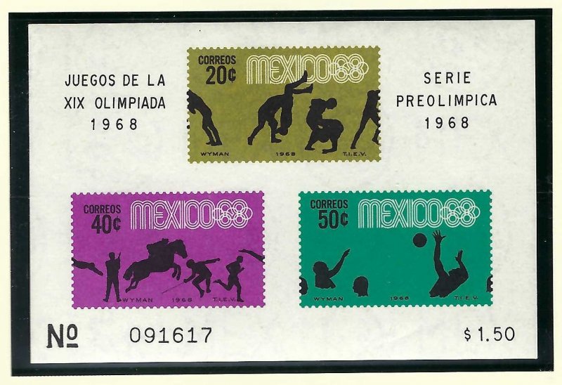 Mexico 982a MNH SS OLYMPICS [D5]