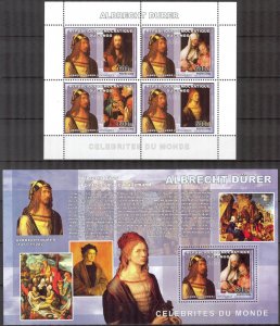 Congo 2006 Art Paintings A. Durer sheet + S/S MNH