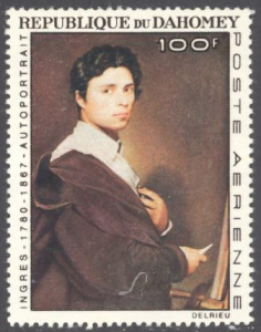 Dahomey C49 100f Ingres Paintings Self-Portrait MNH CV$4 1967