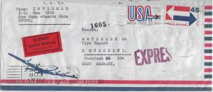 San Juan, Puerto Rico to Munich, Germany 1971 Airmail Special Delivery (55468)