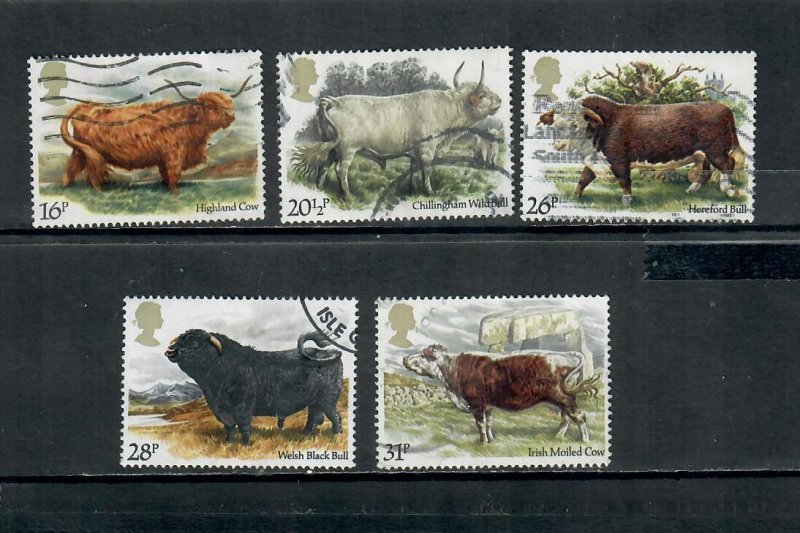 G.B 1984 COMMEMORATIVES  SET CATTLE USED  h 241121