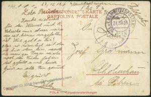 Austria KuK WWI UBoot Submarine U11 Feldpost Sent Via Don Juan Hilfsschiff 35486