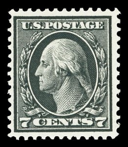 Scott 407 1914 7c Washington Perf 12 Mint VF OG LH Cat $70