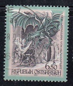 Austria 1997 Sc#1731 - Used - 6.50s Dragon of Klagenfurt  (cv $1.00)