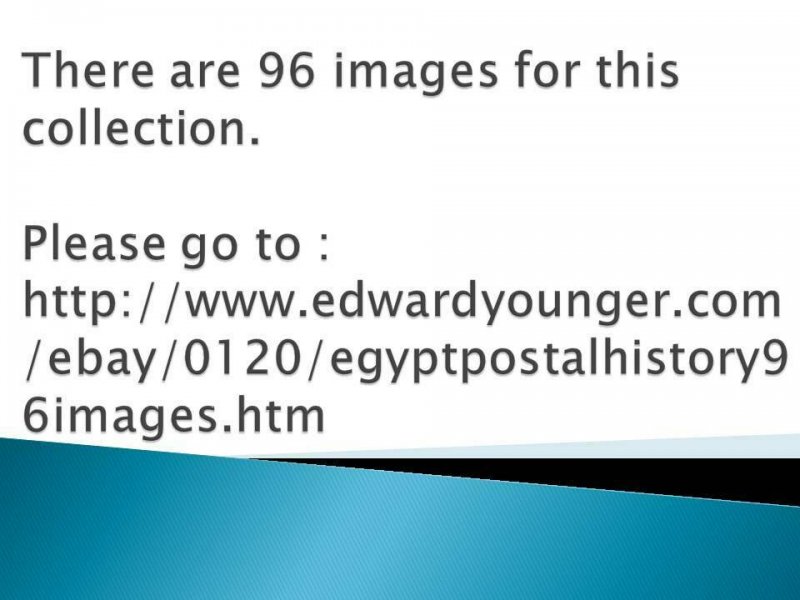 EDW1949SELL : EGYPT Collection as received of 136 Postal History items.