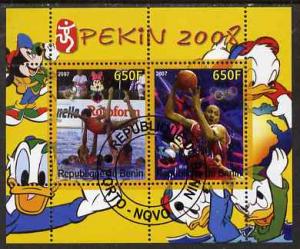 BENIN SHEET USED DISNEY OLYMPIC GAMES SPORTS