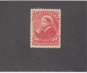 CANADA # 47 VF-MHH 20cts VERMILLION CAT VALUE $600