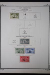 British New Hebrides Early to Mid-1900's Stamp Collection