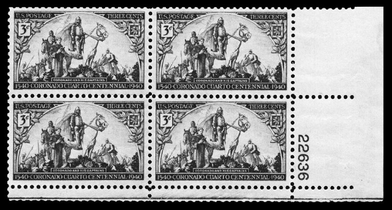 US 1940-1949 PLATE BLOCKS STAMP ALBUM PAGES (45 PDF b&w illustrated pages)