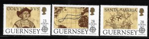 Guernsey 1992 Discovery of America Sc 467, 469-470 MNH A1514