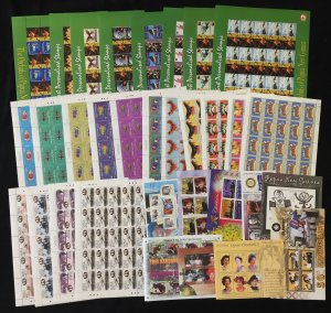 Papua New Guinea Sheets MNH Flowers Insects Royalty (32 Items) PAP67