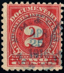 R208 2¢ Documentary Stamp (1914) Used/Date Stamp