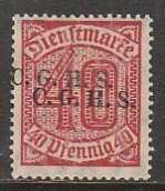 Germany-Upper Silesia O44, 40pf DOUBLE HORIZ OVERPRINT. MINT, NH. VF. (415)