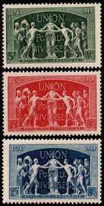 ✔️ FRANCE 1949 - UPU UNIVERSAL POSTAL UNION - Sc. 634/6  MNH ** [01F11]