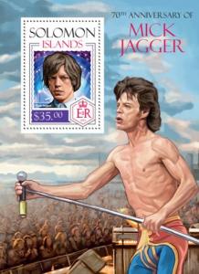 SOLOMON ISLANDS 2014 SHEET MICK JAGGER SINGERS MUSIC slm14217b