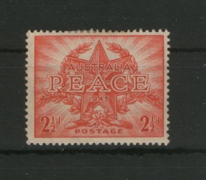 AUSTRALIA-MH PRE-DECIMAL STAMP-PEACE 2 1/2d - 1945.