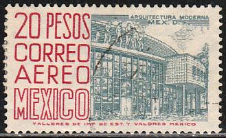 MEXICO C268, $20Pesos 1950 Definitive 2nd Printing wmk 300. USED. F-VF. (1400)