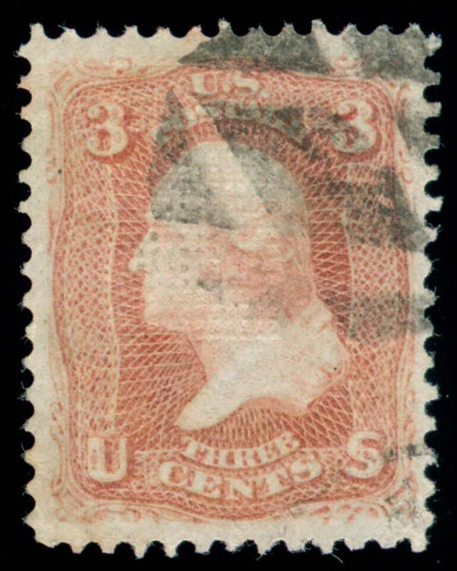 MOMEN: US STAMPS #94 USED XF JUMBO PF CERT 