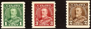 Canada Stamps # 228-230 MLH VF Scott Value $50.00