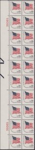 1597 Flag Plate Block MNH