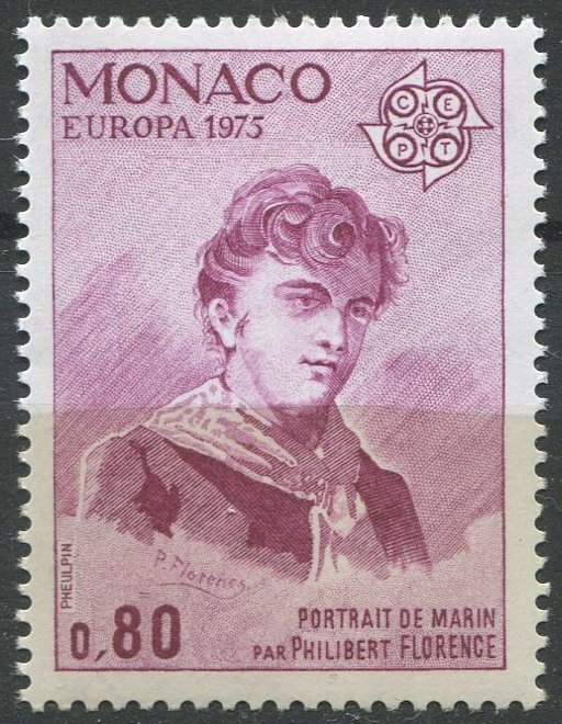 Monaco Sc#961 MNH, 80c car, Europa (C.E.P.T.) 1975 - Paintings (1975)