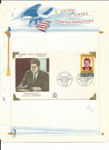 Senegal Collection, John F. Kennedy on 3 White Ace Pages, Mint NH & FDC