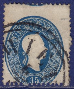 Austria - 1860 - Scott #16 - used - Off-centered