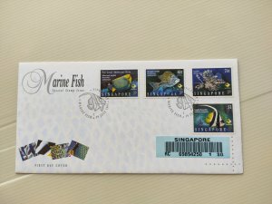 SINGAPORE 1995 U/ADDRESS REGISTERED FDC - MARINE FISH